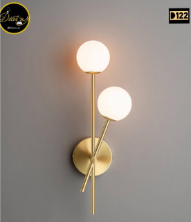 لوستر دیواری دیوارکوب حبابی دوشعله کد D122.2 دکور وی آی پی
