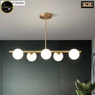 لوستر حبابی کانتری شیک و ساده ۵ شعله کد k141.5 دکور وی آی پی